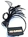 AM CLOTHES Fascinators Hat for Women with Hair Clip Tea Party Derby Black