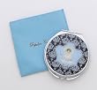 Vintage French Lady with Wine Damask Compact Mirror