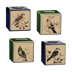 National Geographic by New Creative - Songbird Square tea Light Holders- Set of Four