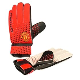 Manchester United Kids Goalie Gloves, Red/Black/White