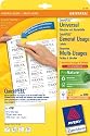 Avery Zweckform, 4781, 25 Blatt, Universal-Etiketten, wei&szlig;, 97 x 42, 3 mm