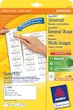 Produkt-Bild: Avery Zweckform, 4781, 25 Blatt, Universal-Etiketten, wei&szlig;, 97 x 42, 3 mm