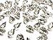 CraftbuddyUS 50pcs 8mm X 13mm SEW on Acrylic Teardrop Silver Set Crystals Diamante Montees