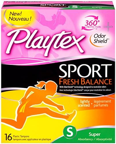 Playtex Sport Fresh Balance Supr Tampons 16Ct, Pack of 6