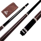 CUESOUL Handmade Pool Cue Stick African Ebony Wood 1/2 Jointed Billiard Pool Cue