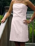 Seersucker Strapless Dress