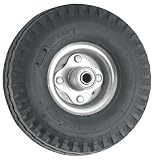 Waxman 4131055 10-Inch Pneumatic Wheel, Black Tire and Chrome Rim Picture