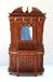 Sale!!! Walnut Dollhouse Miniature Hall Stand with Mirror