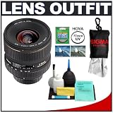 Sigma 17-35mm f/2.8-4 EX DG IF HSM Aspherical Super Wide Angle Zoom Lens + Hoya 77mm UV Haze Protector Glass Filter + 6-Piece Cleaning Kit + Spudz Microfiber Cleaning Cloth - for Nikon Digital & Film Autofocus SLR Cameras including Nikon D40, D40x, D50, D70, D70s, D80, D100, D200 & D300