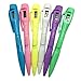 6pcs Ballpoint Pen with Electronic Watch 0.5MM Fine Point Gel Pen with Time Clock for Examing, Writing and Note Taking, School Stationery Gift for Boys and Girls(Blue+White+Green+Pink+Purple+Yellow)