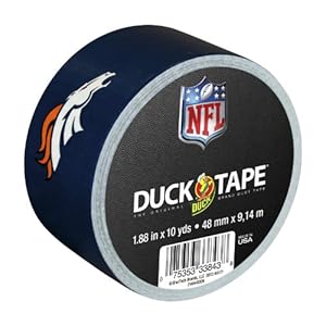 Duck Brand 240494 Denver Broncos NFL Team Logo Duct Tape, 1.88-Inch by 10 Yards, Single Roll
