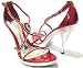 Exotic Metallic Red Sexy Rhinestone Sandals