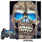 Skin Decal Cover for Playstation 3 Console + two PS3 Controllers - Psycho S ....