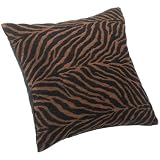 Brentwood Knife Edge Chenille Animal 18-Inch Tapestry Pillow, Zebra Black Brown by Brentwood Originals