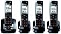 Panasonic Dect 6.0 Black Cordless Phone with Answering Machine and ChoiceMail (KX-TG7434B)