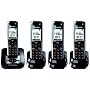 Panasonic Dect 6.0 Black Cordless Phone with Answering Machine and ChoiceMail (KX-TG7434B)
