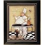 Fat Chef 4 Bakery Juggling Whimsical Kitchen Art Print