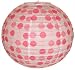 Pink Polka Dots White Color Chinese/Japanese Paper Lantern/Lamp 16" Diameter - Just Artifacts Brand