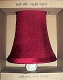 ABC Products - Primitive ~ Red Silk Lamp Shade Style Night Light (With Off/Om Switch)