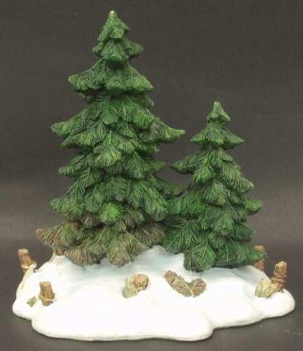 Dept 56 Snow Village Double Pine Trees