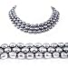 AugustinaJewelry Triple Strand 16-18 Inches 8-9mm Black Oval Shape Freshwater Cultured Pearl Necklace