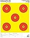 Champion Traps and Targets Shop keeper 5-Bulls Target - Pack of 12 (Large, Bright Yellow/Red)