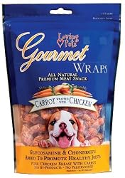 Loving Pets All Natural Premium Carrot and Chicken Wraps with Glucosamine and Chondroitin Dog Treats, 8-Ounce