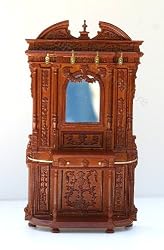 Sale!!! Walnut Dollhouse Miniature Hall Stand with Mirror