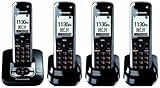 Panasonic Dect 6.0 Black Cordless Phone with Answering Machine and ChoiceMail (KX-TG7434B)