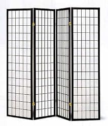 Four Panel Black Screen By Coaster Furniture