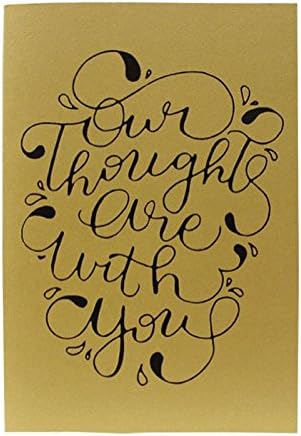 Sympathy Card with 1g Silver Bar, Our Thoughts are With You, Envelope Included