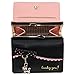 ETIAL Womens Faux Leather Cute Kitty Bowknot Small Wallet Coin Card Holder Black