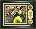 Aaron Rodgers Framed Green Bay Packers Lambeau Leap 8x10 Photo Mint with 24KT Gold Coins