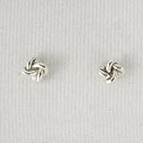 Sterling Silver Love Knot Post Earrings