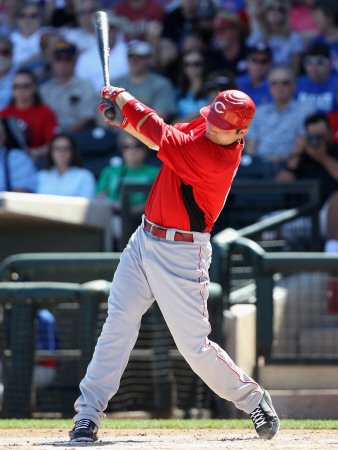 Cincinnati Reds v Texas Rangers, SURPRISE, AZ - MARCH 11: Joey Votto Photographic Poster Print by Christian Petersen, 24x32