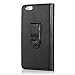 Vertical Black Premium PU Leather Wallet Pouch with Belt Clip for iPhone 6 (4.7