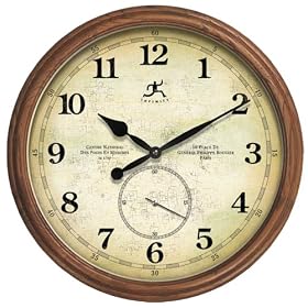 Infinity Instruments The Explorer Wood Wall Clock