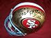 2010 San Francisco 49ers Team Autographed Riddell Deluxe Replica Full Size Football Helmet with 32 Signatures Total! Proof Photos of the 49ers Signing for Us.