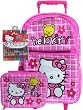New Hello Kitty Pink Rolling and Lunch Bag and Twistable Crayons