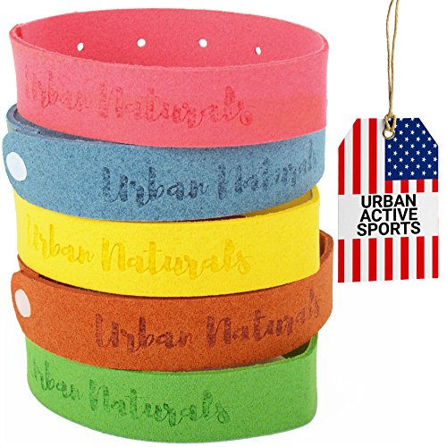 Mosquito Repellent Bracelet 100% Natural Ingredients No Deet + Family Bundle 5 Multicolor Pack + Up to 240HRS Insect Shield + Skin Friendly & DEET Free (MultiColor Pack)