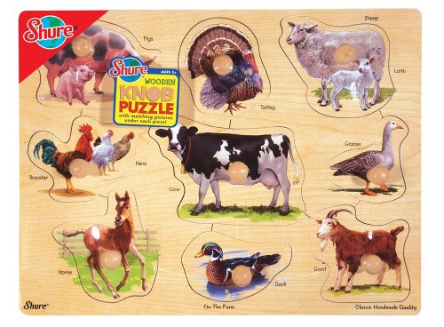 Buy Shure – On The Farm Wooden Knob Puzzle