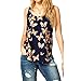 Lookatool Women's Butterfly Print Sleeveless Chiffon Tank Top Shirts Crew Vest (XXL)