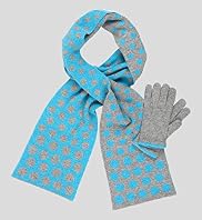 Multi Spot Scarf & Gloves Set with Angora Multi Spot Scarf & Gloves Set with Angora