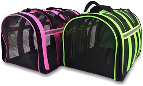 InTheHouse Pet Dog Carrier OxFord Cloth Breathable Comfortable Travel Tote Shoulder Bag, Pink, S
