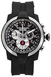 TechnoMarine Men's 608001 UF6 Magnum Chronograph Silver Bezel Black Dial Watch