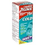 Tylenol Children's Plus Cold, Grape, Oral Suspension , 4-Ounce (120 ml) (Pack of 3)