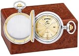 Colibri PWS095891N Quartz Pocket Watch Silver & Gold Day & Date