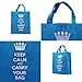 Keep Calm And Carry Your Bag - Large Reusable Grocery Totes - Set of 4
