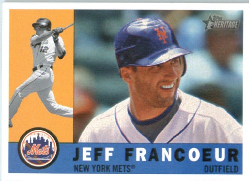 2009 Topps Heritage Baseball Card #599 Jeff Francoeur New York Mets Mint Condition - Shipped In Protective Screwdown Display Case!