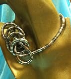 Flexible Bendable Snake Jewelry Necklace Bracelet Bendy Scarf Holder Silver Pewter Copper Shape Design Twist Shape 8mm thick B36X8SPC